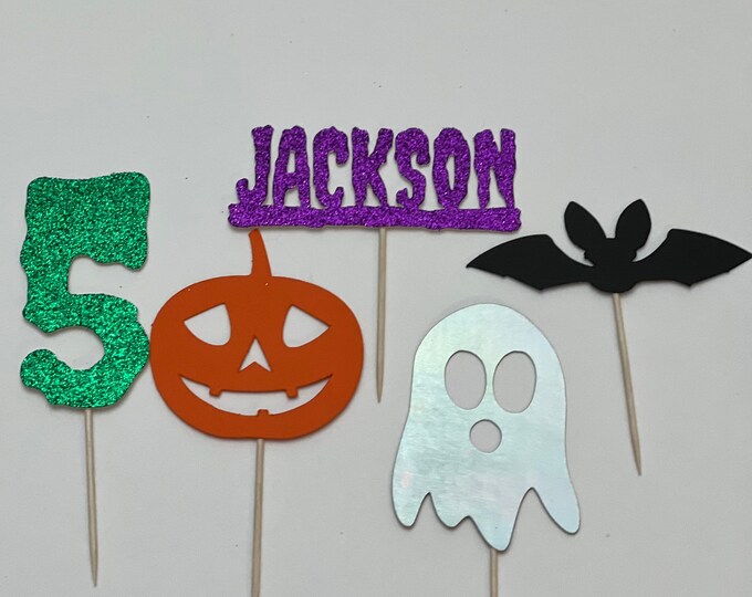 Holographic cupcake toppers, Halloween cupcake toppers, Ghost cupcake toppers, boo cupcake toppers, personalized cupcake Halloween toppers