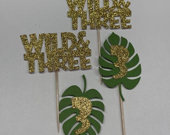 Safari cupcake toppers, wild and three cupcake toppers, wild cupcake toppers, wild toppers, wild and three cupcake toppers