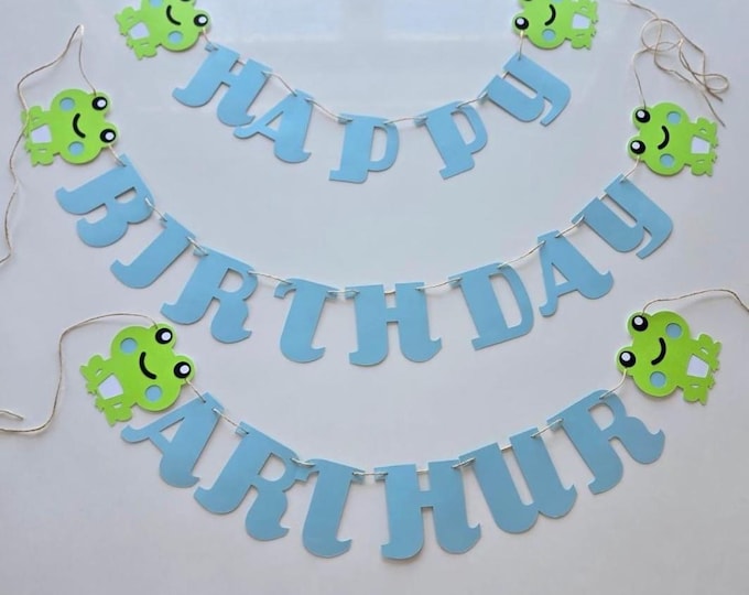 Frog banner, frog birthday banner, froggy banner, first birthday banner, frog one banner, frog first birthday banner
