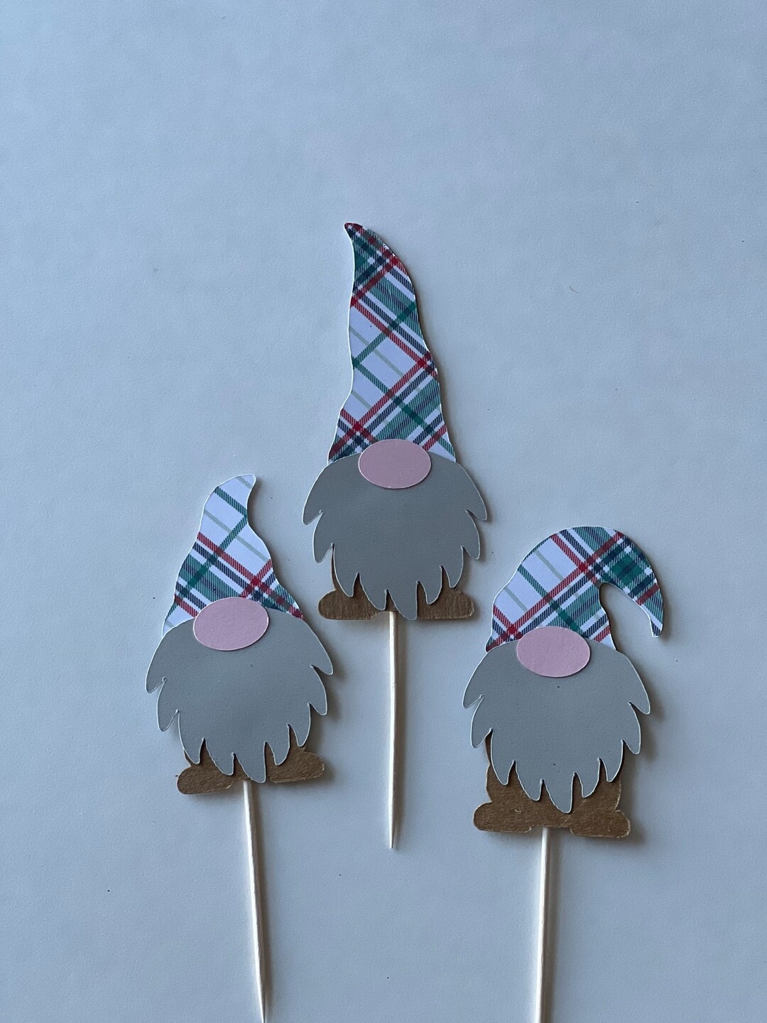 Gnome Cupcake Toppers, Gnome Toppers, Christmas Cupcake Toppers