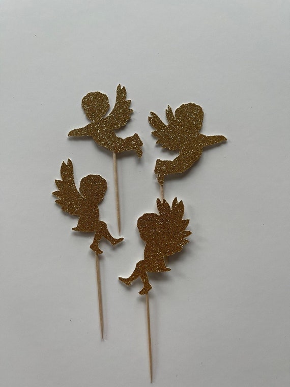 Angel Cupcake Toppers Angels Cupcake Toppers Baby Angels Etsy