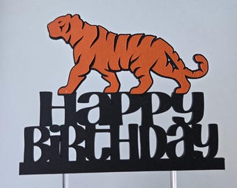 Tiger Birthday Cake Topper
