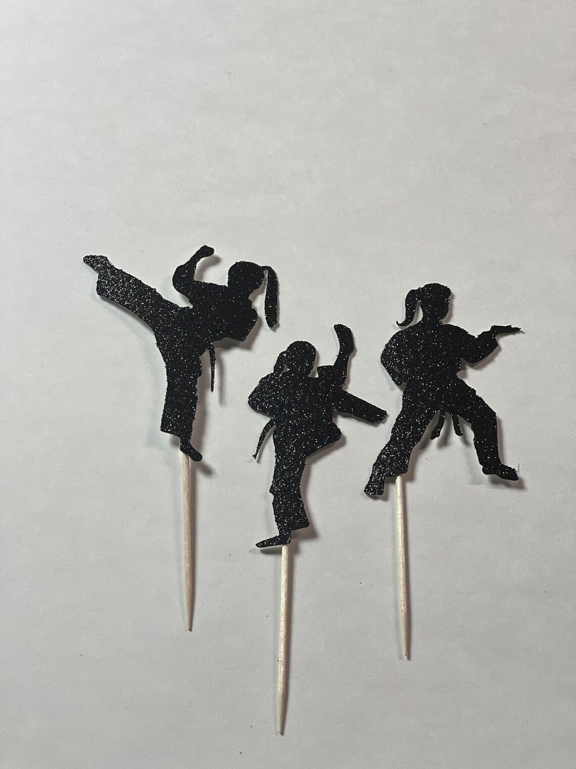 Karate Cupcake Toppers Karate Girl Cupcake Toppers Karate Etsy