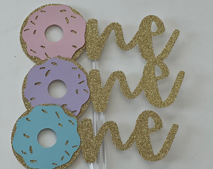 Donut grow up cake topper, donut cake topper, one donut cake topper, donut one cake topper, First birthday donut cake topper, donut topper,