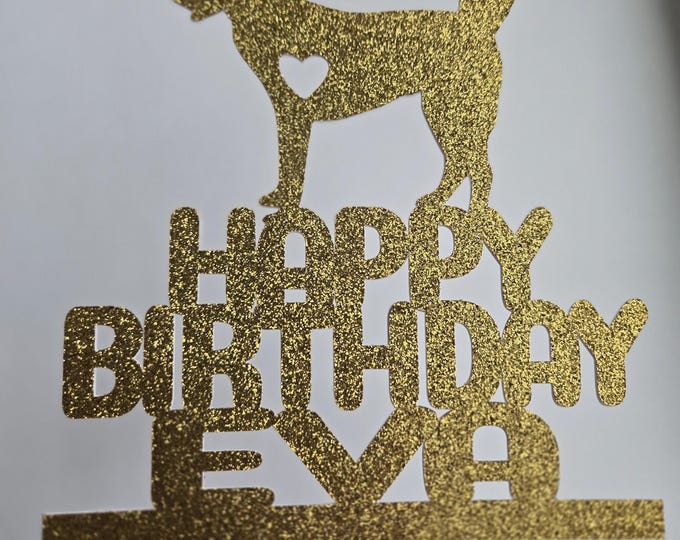 Husky Birthday Cake Topper: Custom Paper Party Decoration