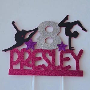Gymnastics cake topper, gymnastics birthday cake topper, rhythmic gymnastics cake topper, rhythmic gymnastics birthday cake topper