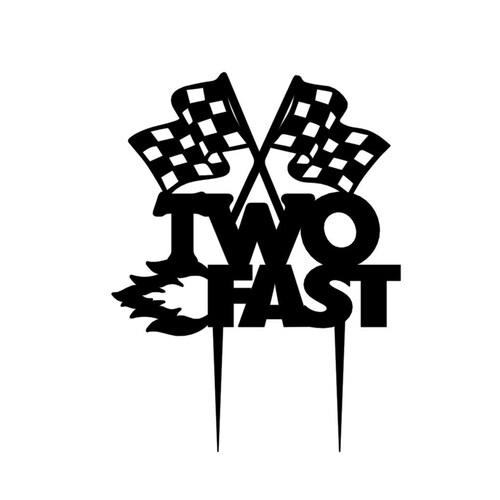 Two Cake Topper Im Two Cake Topper Two Fast Cake Topper Too Etsy