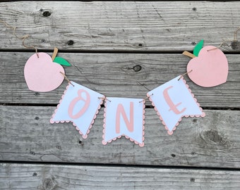 Peach banner, sweet peach banner, one sweet peach banner, first birthday banner, peachy banner, sweet one banner