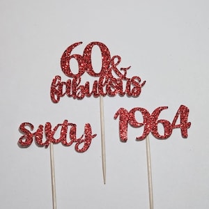 Im 60 cupcake toppers, 60th birthday cupcake toppers, 60 and fabulous toppers , 1963 cupcake toppers, sixtieth birthday cupcake toppers