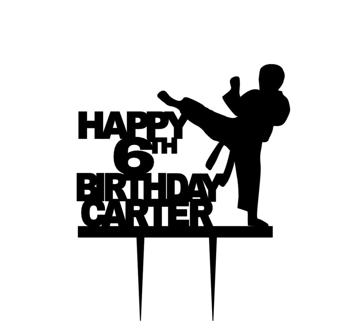 Karate Cake Topper Karate Birthday Cake Topper Karate Etsy