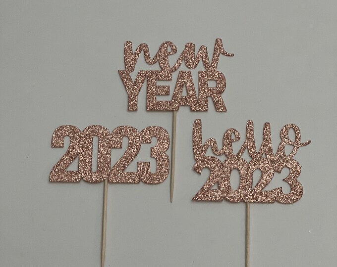 New year cupcake toppers, new year toppers, new years cupcake toppers, 2025 cupcake toppers, 2025 toppers, set of 12 cupcake toppers