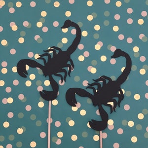 Scorpion cupcake toppers, scorpion toppers, scorpion party decorations, Scorpio cupcake toppers, scorpio toppers, Scorpio party decorations