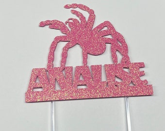 Tarantula Birthday Cake Topper: Glitter Spider Party Decor
