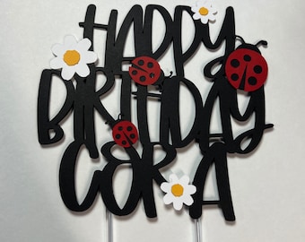 Ladybug Birthday Cake Topper: Party Decor