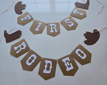 Cowboy banner, little cowboy banner, cowboy theme banner, first rodeo banner, cowboy boot banner, cowboy hanging banner