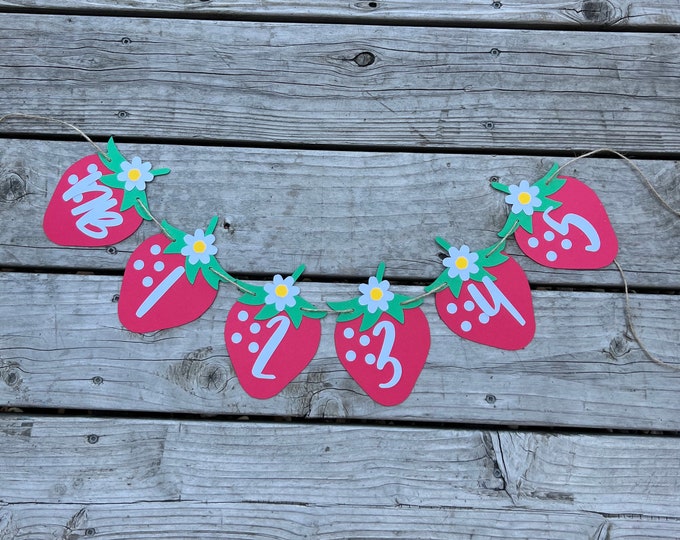 Strawberry monthly photo banner, strawberry photo banner, berry monthly photo banner, strawberry banner, monthly banner,