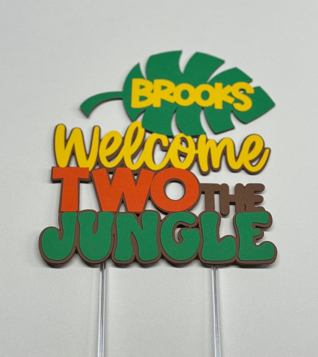 Two Wild Cake Topper, Jungle Cake Topper, Im Two Cake Topper, Wild Cake ...