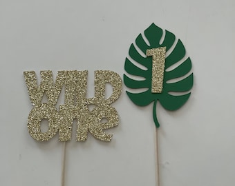 Safari cupcake toppers, Wild cupcake toppers, wild one cupcake toppers, two wild cupcake toppers, set of 12