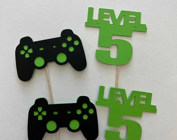 video games cupcake toppers, gamer cupcake toppers, gaming cupcake toppers, game controller cupcake toppers, Video gamer cupcake toppers