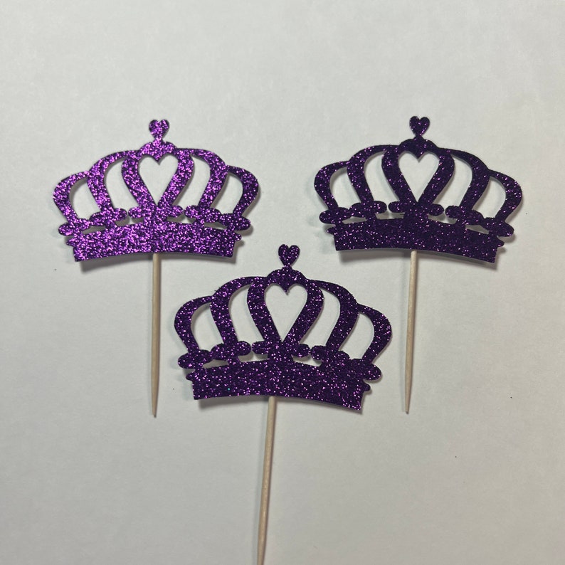 Tiara Toppers Tiara Cupcake Toppers Crown Cupcake Toppers Etsy