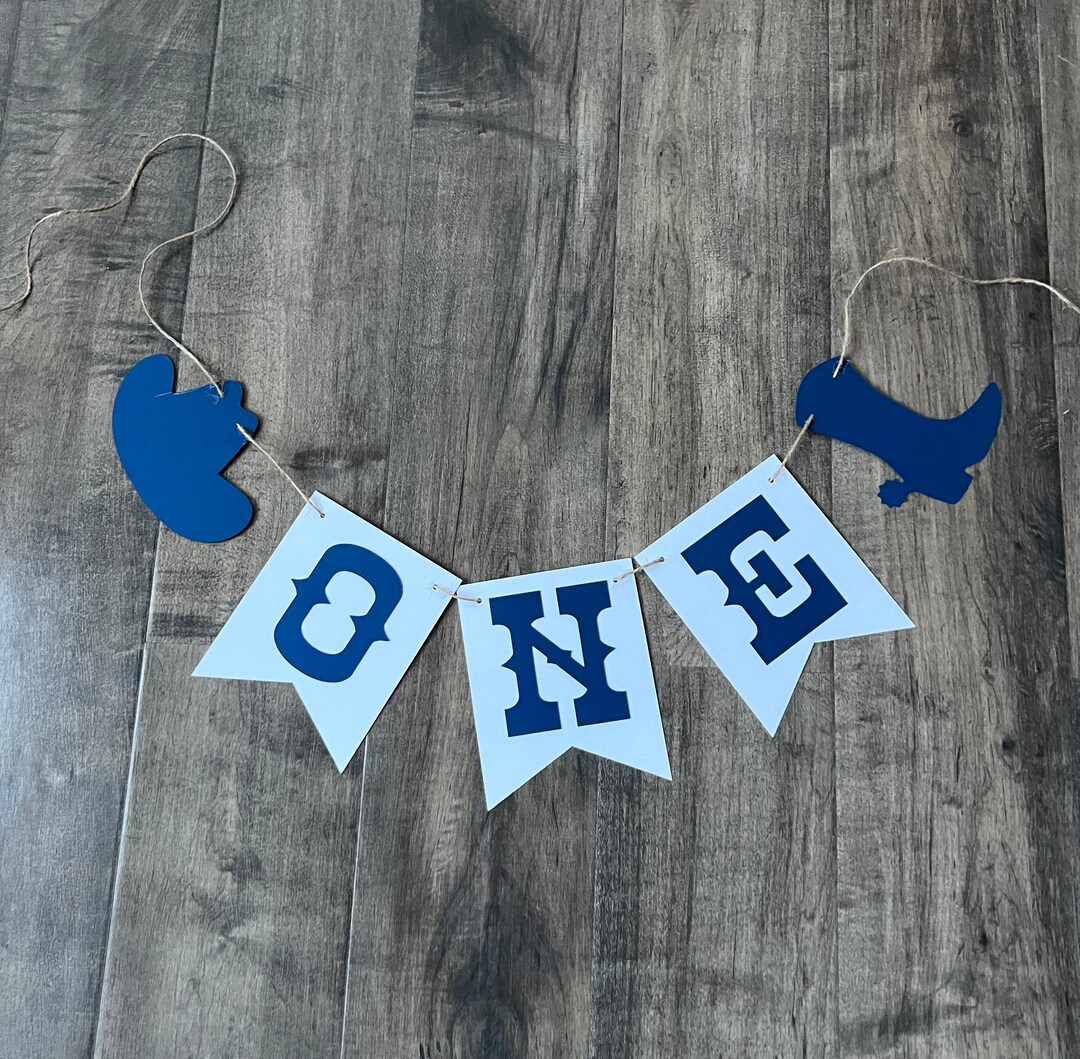 Handcrafted Cowboy First Rodeo Banner: Cowboy Hat & Boots - Etsy