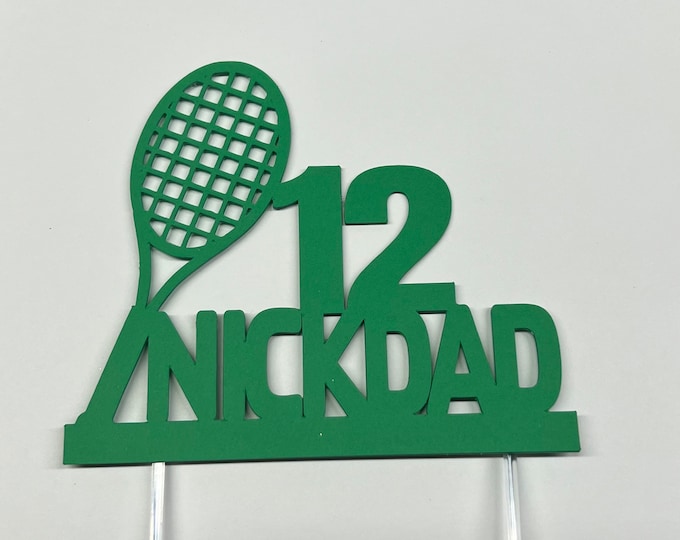 Tennis cake topper, Tennis player cake topper, Tennis birthday cake topper, tennis topper, tennis player birthday cake topper, tennis