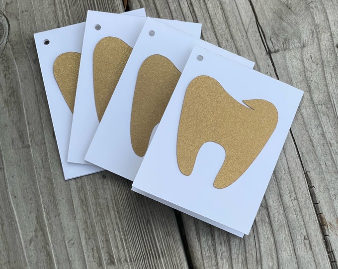 Dentist gift tag, dental gift tag, tooth gift tag, tooth shaped gift tag, Dental grad gift tag, Hygienist gift tag, tooth shaped tag