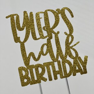 Half birthday cake topper, 1/2 birthday cake topper, 6 months cake topper, half birthday topper, 6 month birthday cake topper
