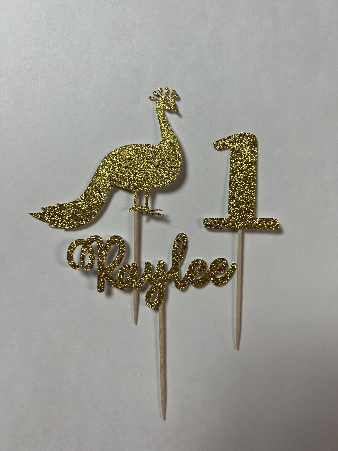 Peacock Cupcake Toppers Name Cupcake Toppers Age Cupcake Etsy