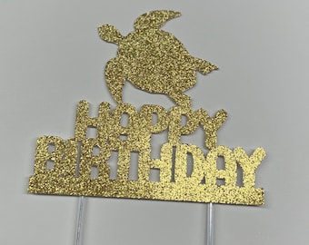 Turtle Birthday Cake Topper: Glittery Sea Turtle Party Decor