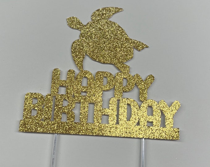 Turtle cake topper, Turtle birthday cake topper, turtle topper, sea turtle topper, sea turtle cake topper, sea turtle birthday cake topper