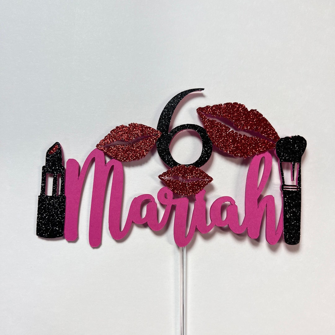 Makeup Cake Topper, Makeup Artist Cake Topper, Makeup Topper, Makeup