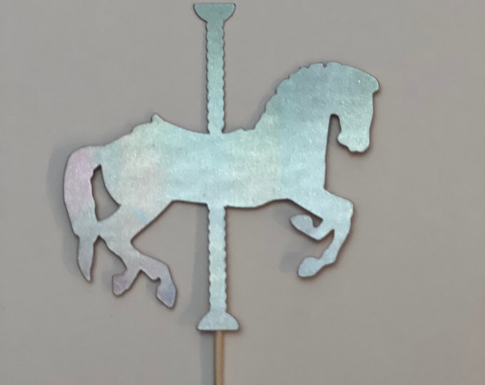 Carousel cupcake toppers, carousel toppers, carousel birthday toppers, carousel birthday topper, carousel party decorations