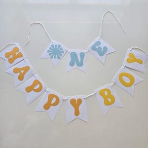 Sunny One Banner: Boy's First Birthday, Sun Theme