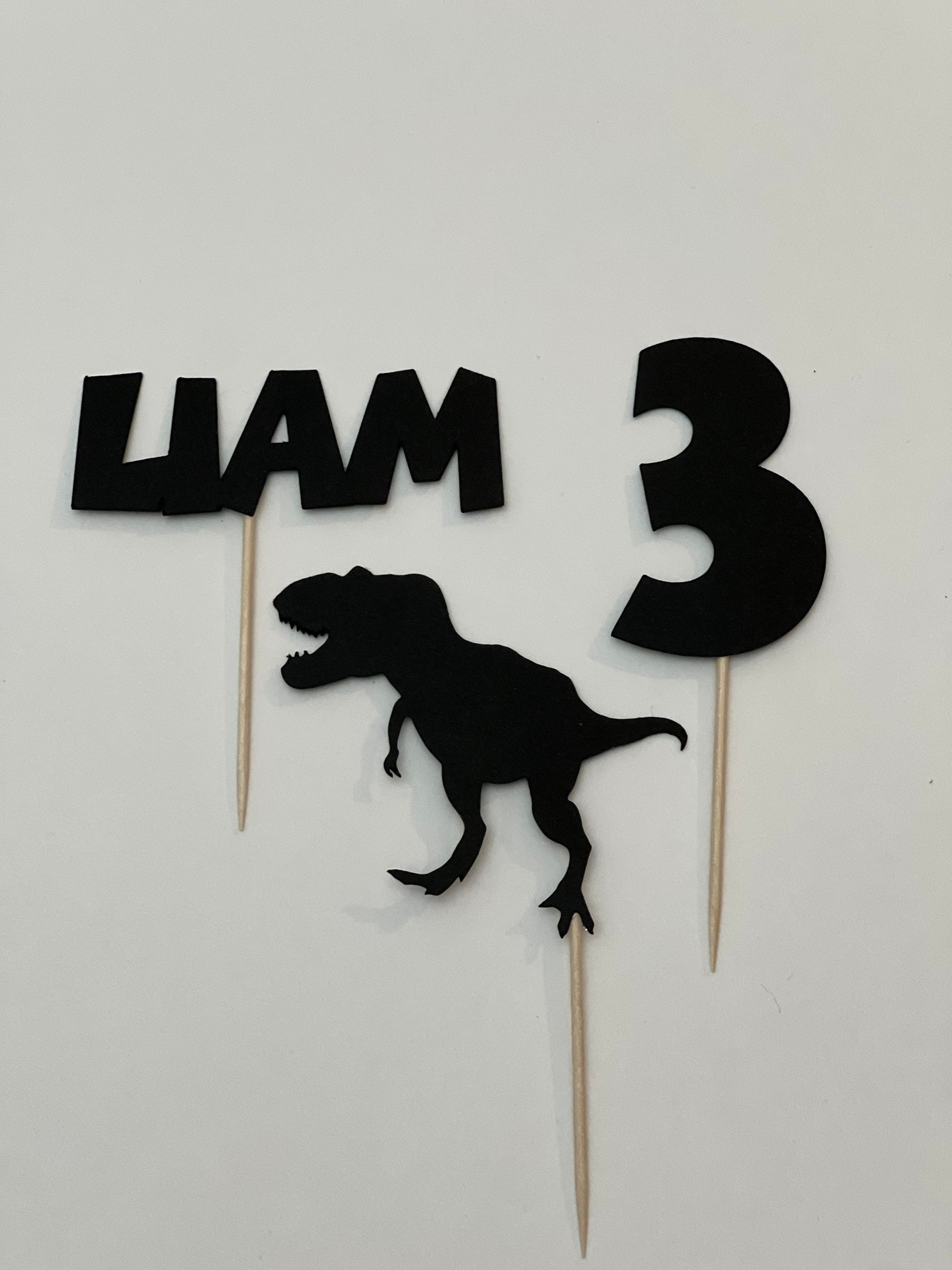 Dinosaur Cupcake Toppers Dinosaur Cake Toppers T Rex Cupcake Etsy