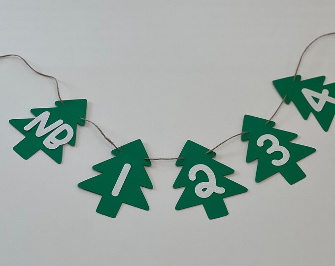 Christmas tree photo banner, Christmas monthly  photo banner, Christmas photo banner, Christmas birthday banner, Christmas banner