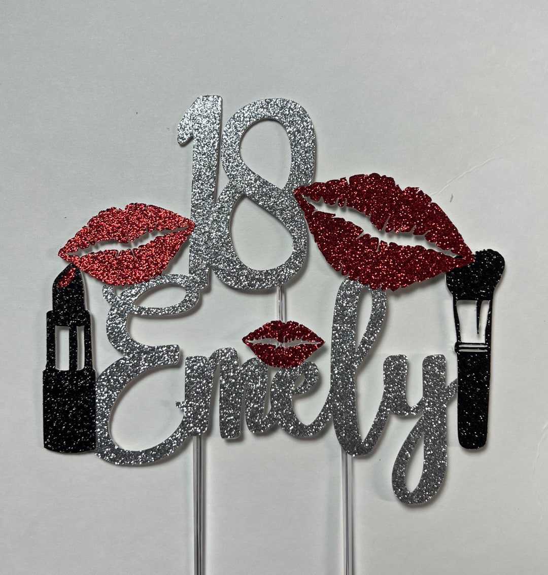 Makeup Cake Topper, Makeup Artist Cake Topper, Makeup Topper, Makeup