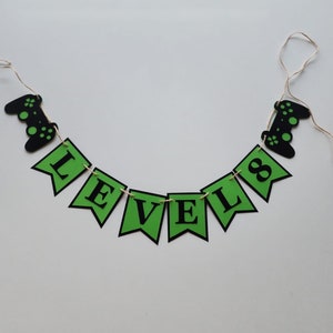 Gamer banner, gamer birthday banner, gaming banner, gaming birthday banner, controller birthday banner, level up birthday banner