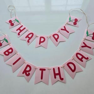 Cherry banner, Cherry birthday banner, Im one banner, cherry banner, one banner, First birthday banner, cherry party decorations
