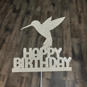 Humming bird cake topper, humming bird birthday cake topper, humming bird topper, hummingbird confetti, hummingbird toppers