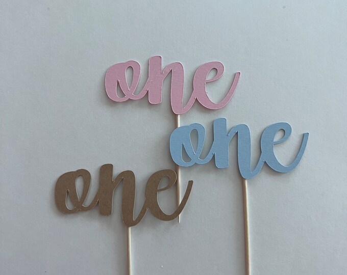One cupcake toppers, im one cupcake toppers, first birthday cucpake toppers, first birthday toppers, first birthday party supplies