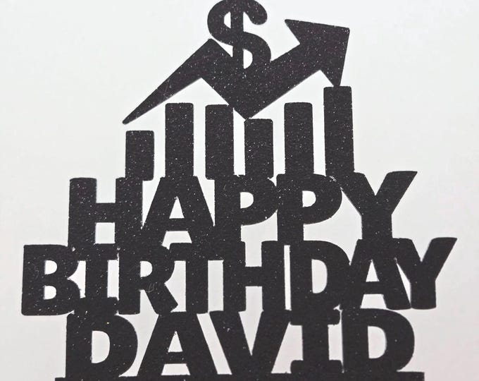 Stock market cake topper, Stock market birthday topper, stock market topper, investment cake topper, Investment topper, Investor cake topper