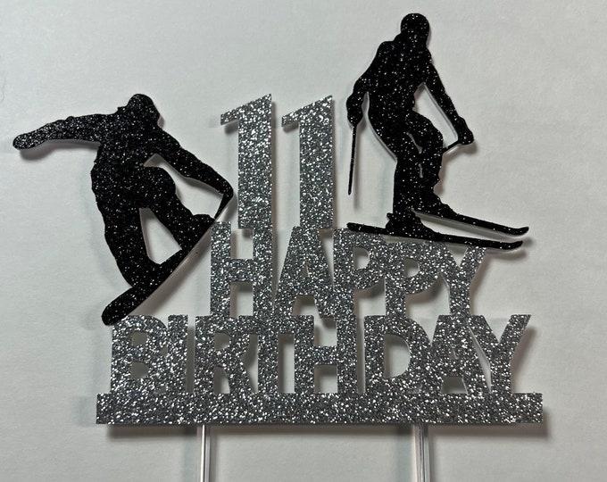 Ski cake topper, skiing cake topper, ski birthday cake topper, ski topper, skiing topper, skiing birthday cake topper, ski topper