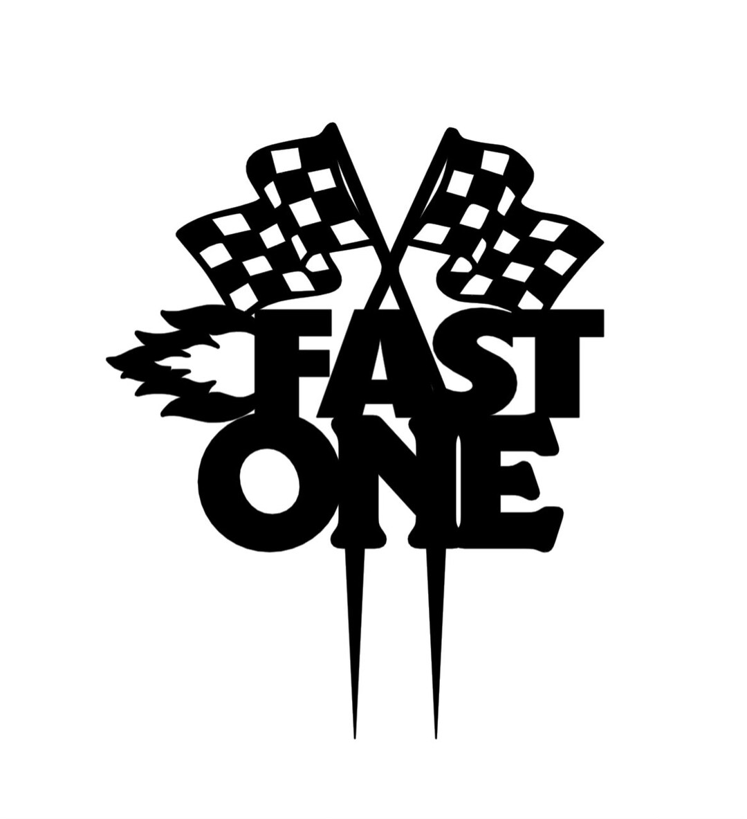 One Cake Topper Im One Cake Topper Fast One Cake Topper Etsy