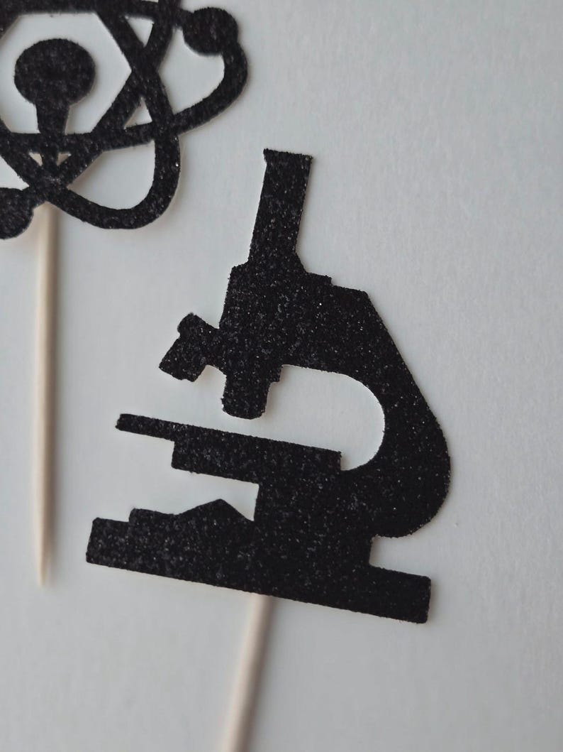 Science Cupcake Toppers: Biology, Chemistry, Microscope (set of 12) - Etsy