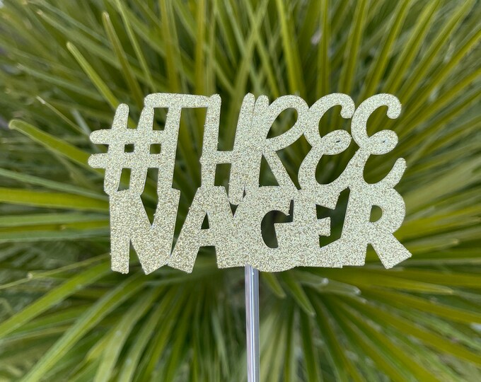 Threenager cake topper, three nagger cake topper, three cake topper, im three cake ropper, three year old cake topper, 3rd birthday cake top