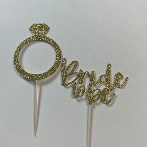 Bride cupcake toppers, bridal cupcake toppers, bride to be cupcake topper, engaged cupcake topper, bridal shower cupcake toppers