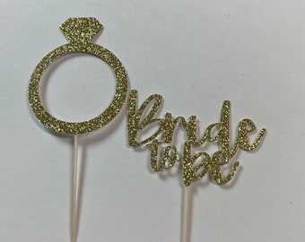 Bride Cupcake Toppers: Bridal Shower Decorations (Set of 12)