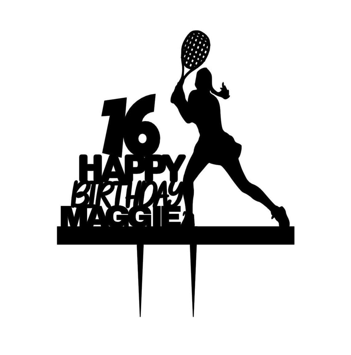 Tennis Cake Topper Tennis Player Cake Topper Tennis Birthday Etsy