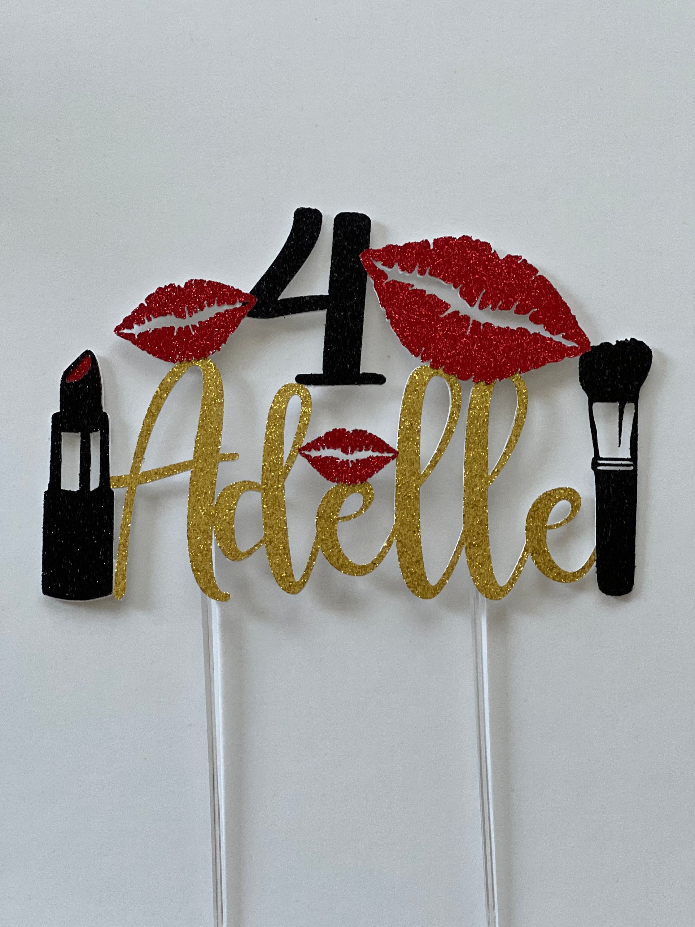 Makeup Cake Topper Makeup Artist Cake Topper Makeup Topper Etsy